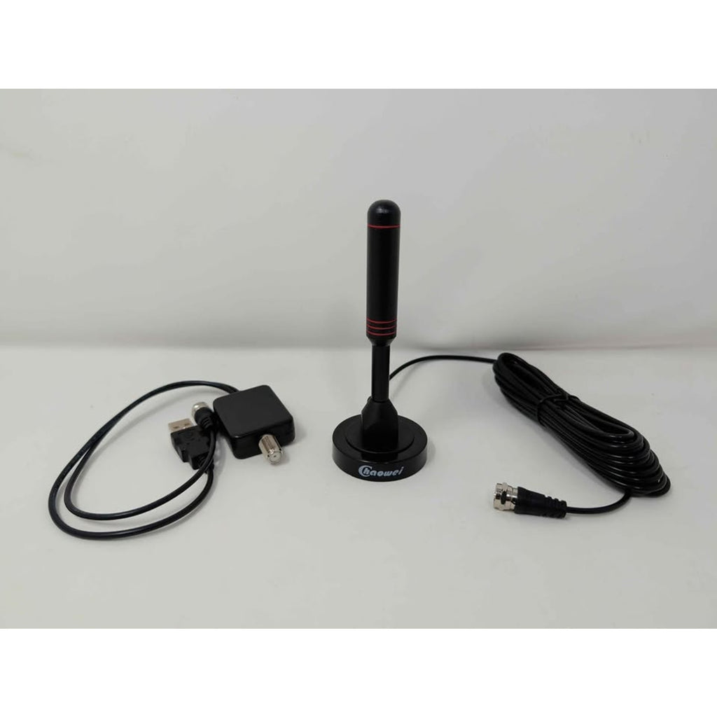 Compact Indoor-Outdoor Digital TV Antenna with 16.5ft Cable & Magnetic Base