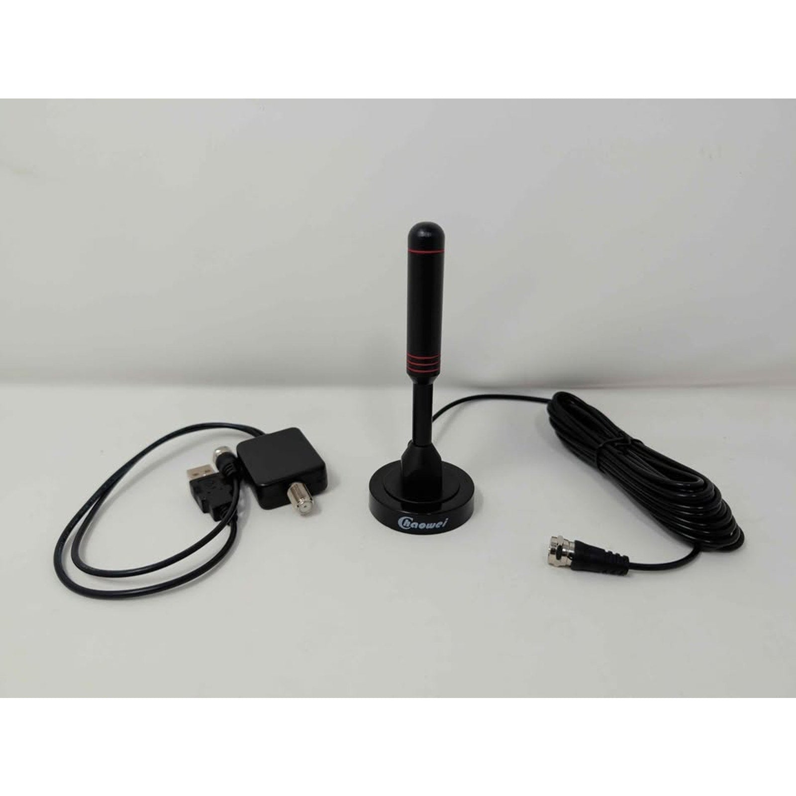 Compact Indoor-Outdoor Digital TV Antenna with 16.5ft Cable & Magnetic Base