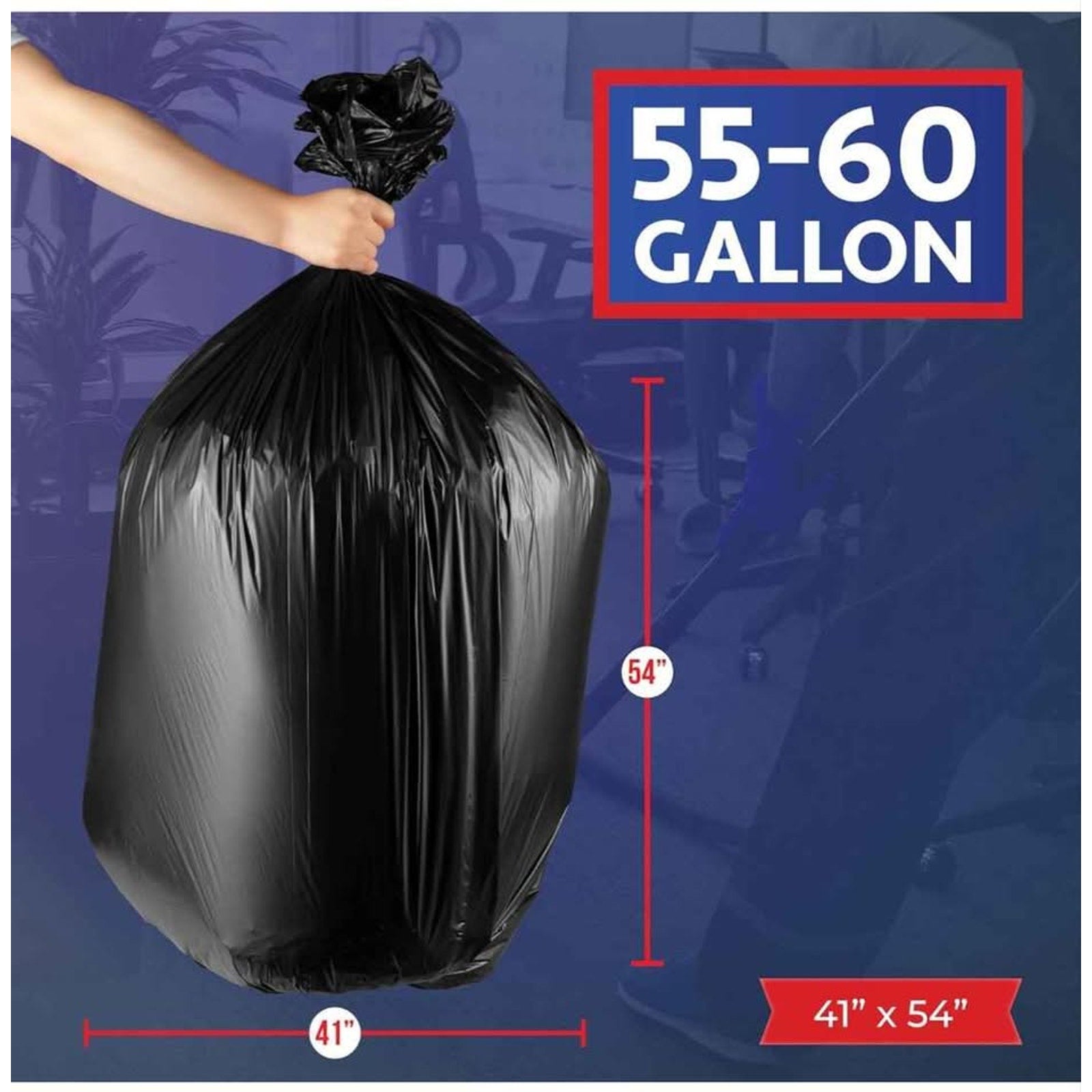 55 gallon 150 bags/bolsas de basura. For trash