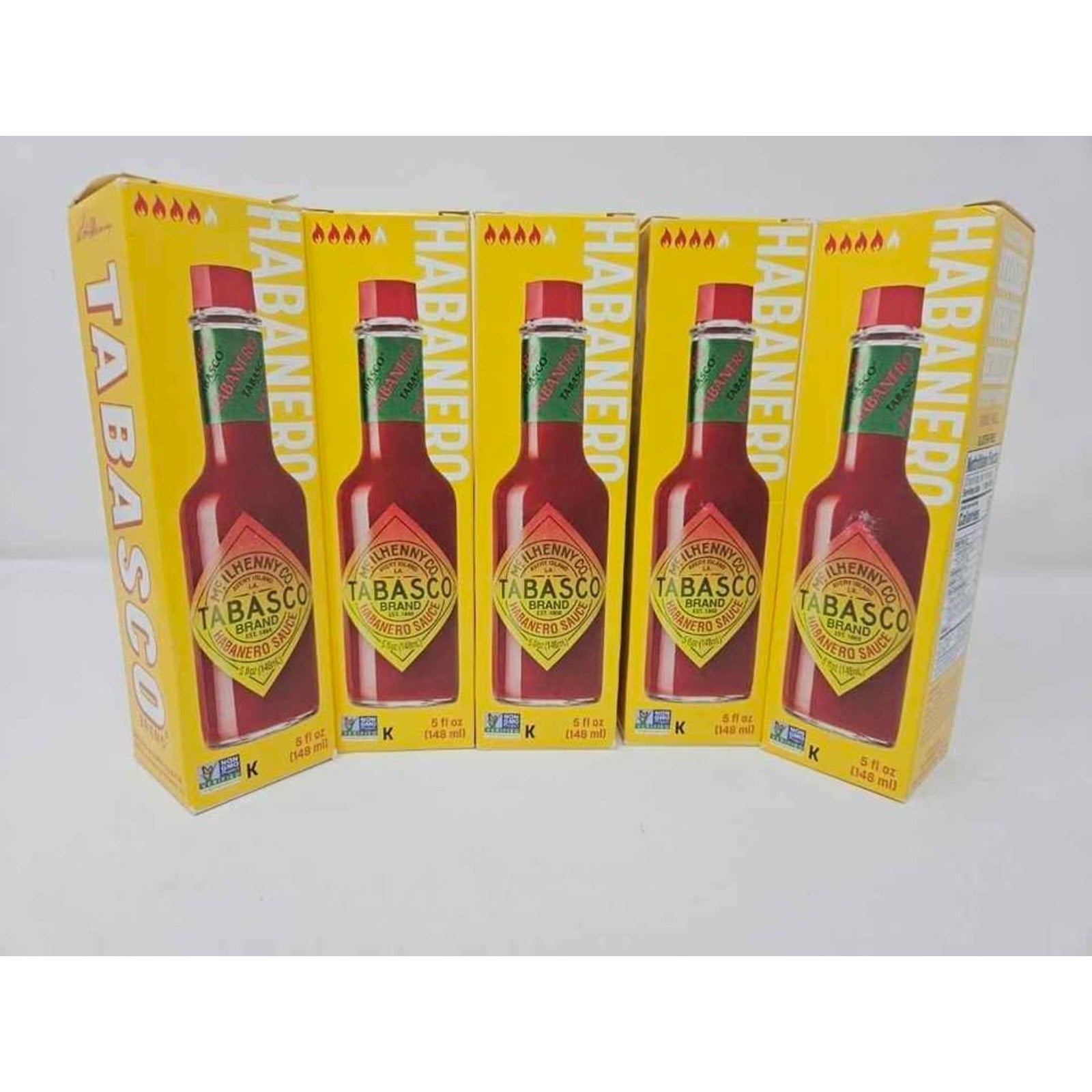 [5 PACK] Tabasco Habanero , Habanero Sauce, Spicy Hot Sauce [5 OZ Each]