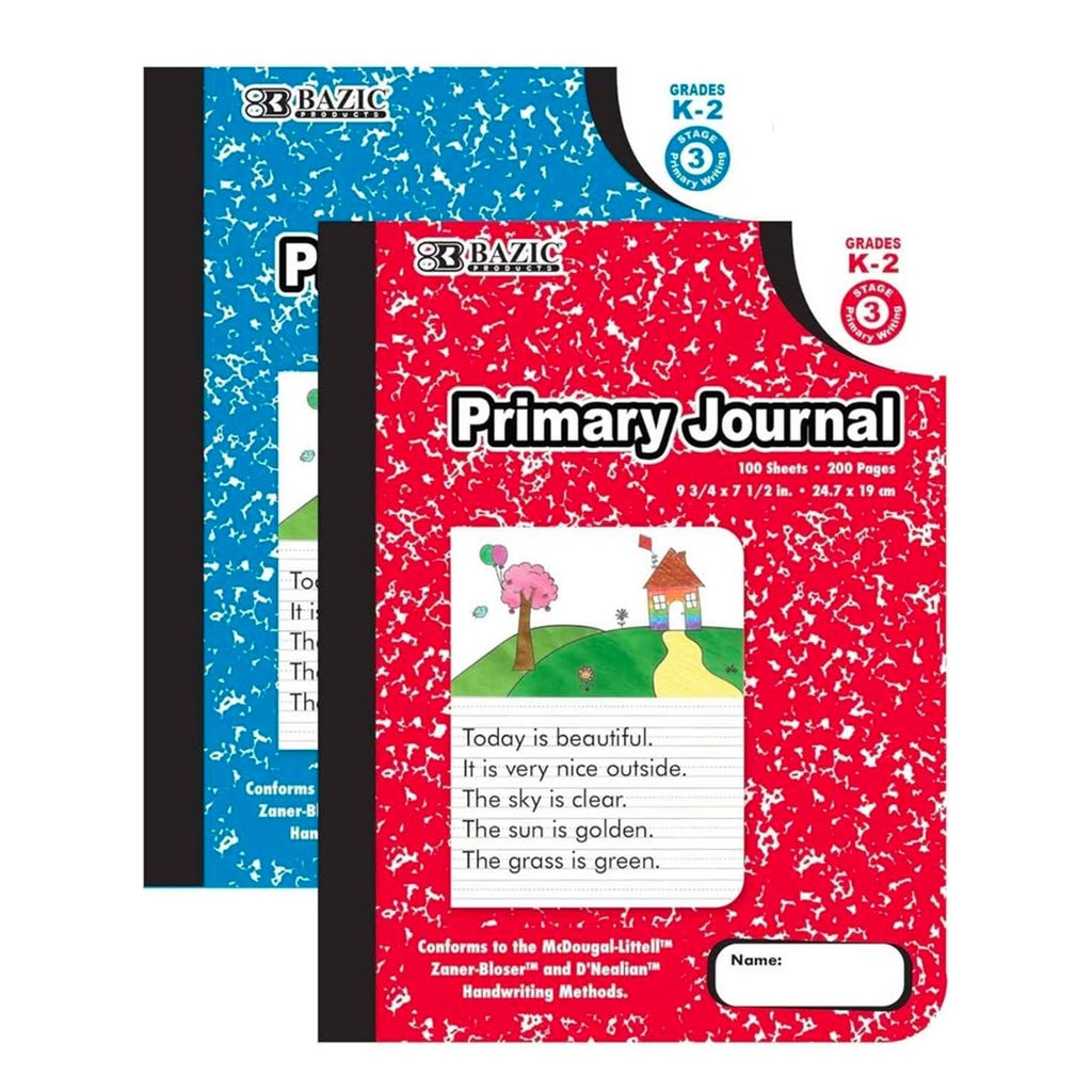 (48 pack) Primary Journal Composition Book Marble, 100 Sheet Drawing & Writing Grades K- 2