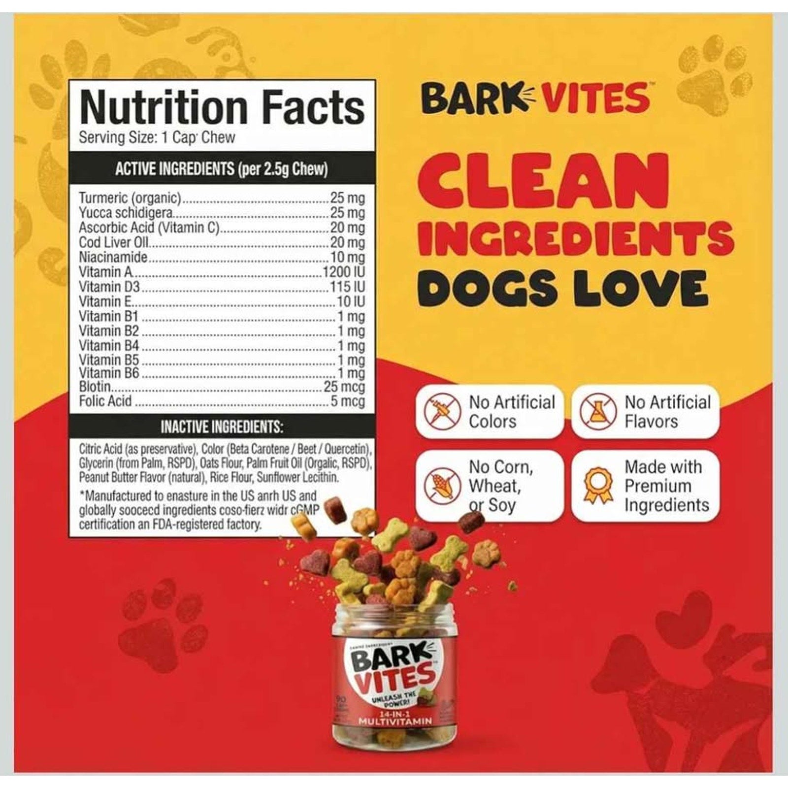 Dog treats. Hip & joint. Allergy & Immunity. 14-1 multivitamin Feb 2/2027