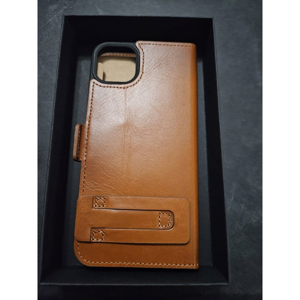 Bayelon iPhone 14 Pro Max Case, Detachable Trifold Genuine Leather Wallet Case