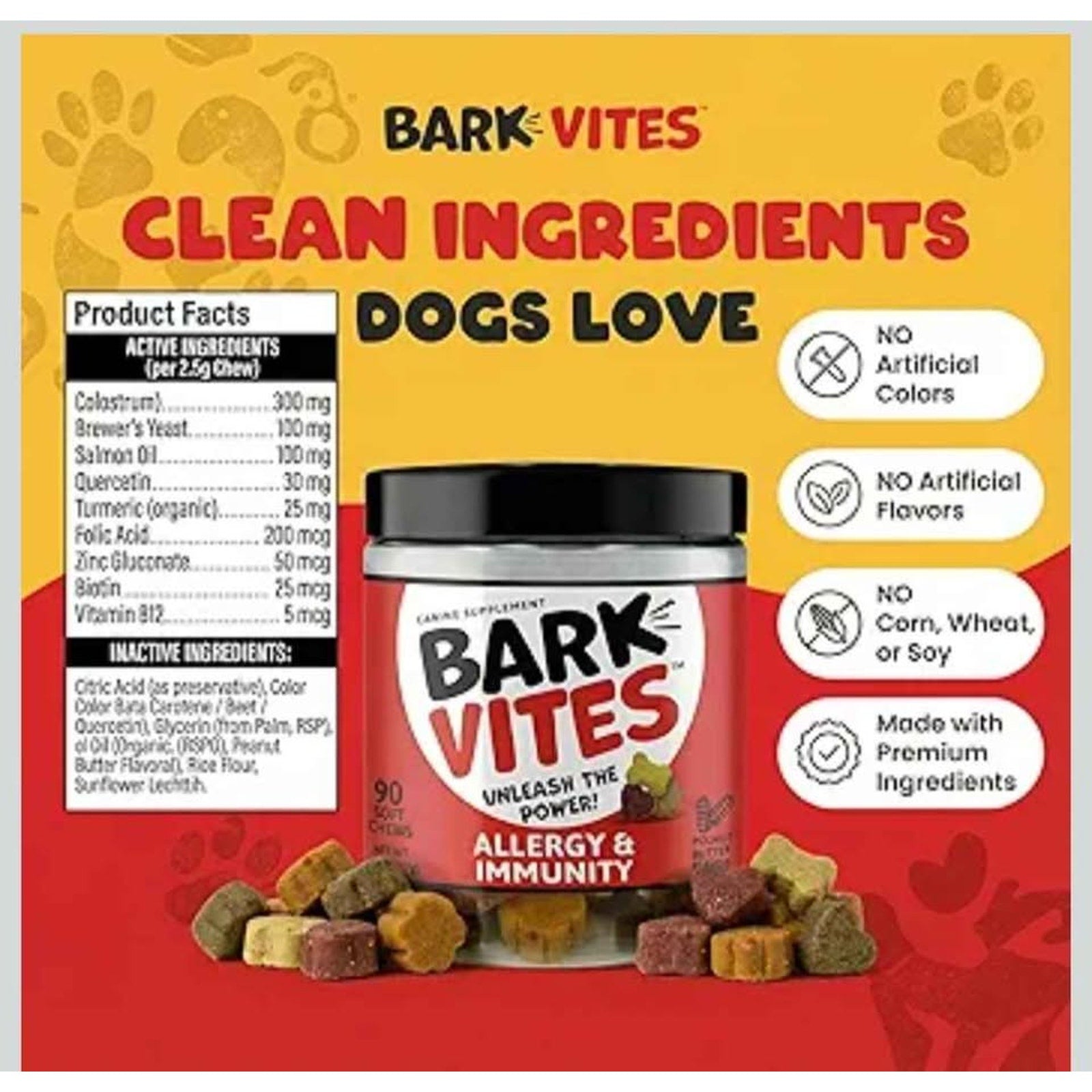Dog treats. Hip & joint. Allergy & Immunity. 14-1 multivitamin Feb 2/2027