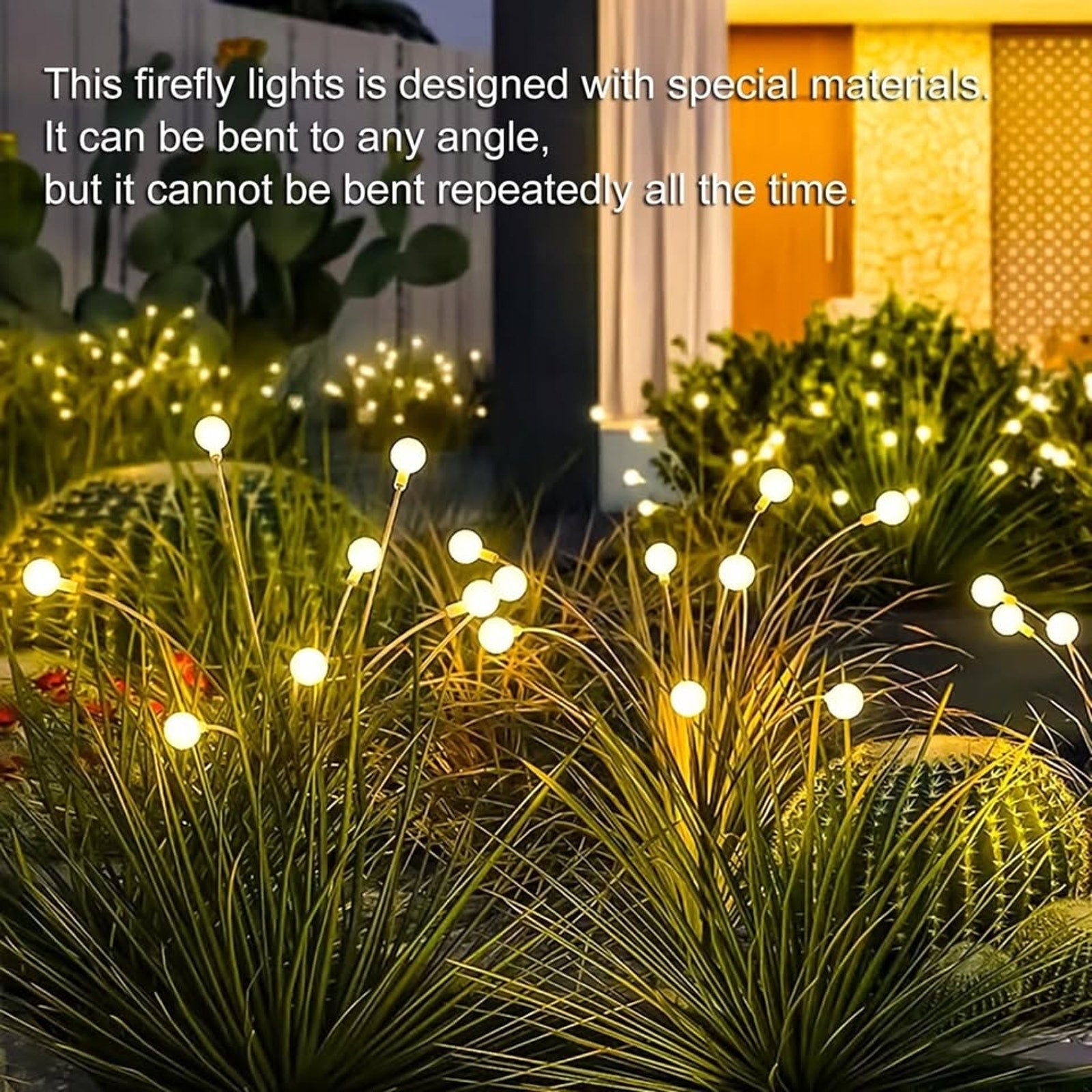 Solar Garden Lights-Firefly Lights, New Upgraded 2 Pieces Together Feature