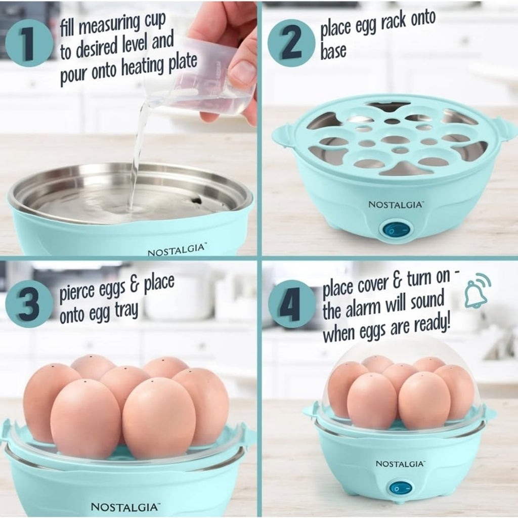 (30) 7-Egg Capacity Egg Cooker/Cocedor de huevos capacidad para 7 huevos