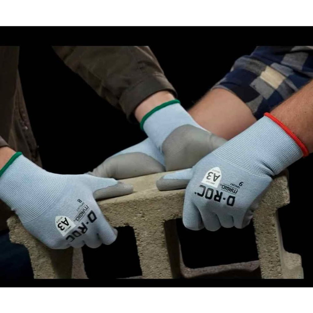 MAGID D-ROC ANSI A3 Touchscreen Compatible PU Coated Work Gloves, 12 Pairs, Size 6/XS, GPD267