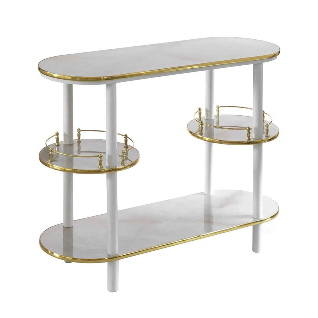 Fabulaxe Set of 2 Pieces, Bartender Serving Display Station, Bar Console Working Counter with Open