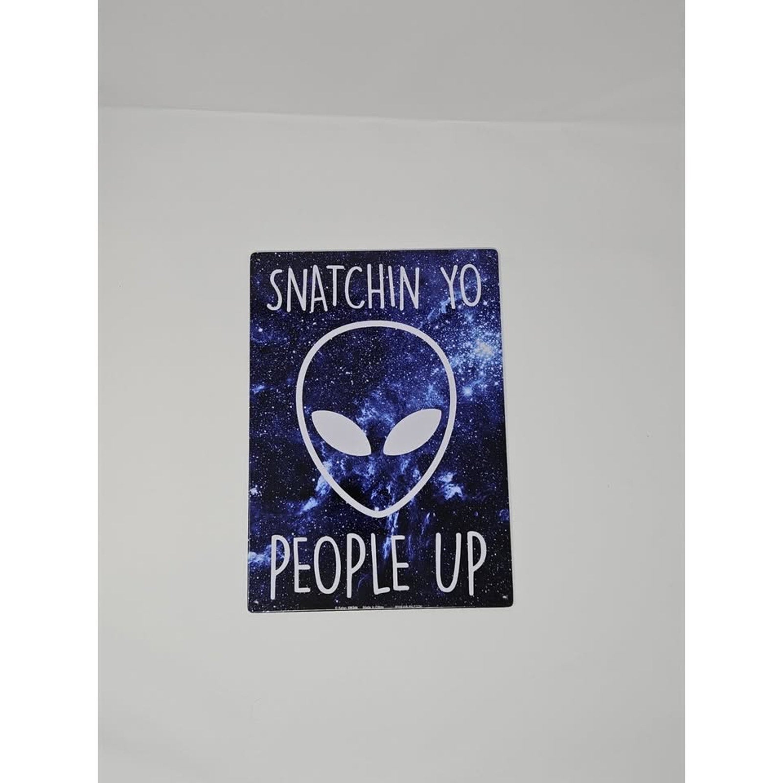 (5) Tin Sign Alien / Letrero de metal Alien