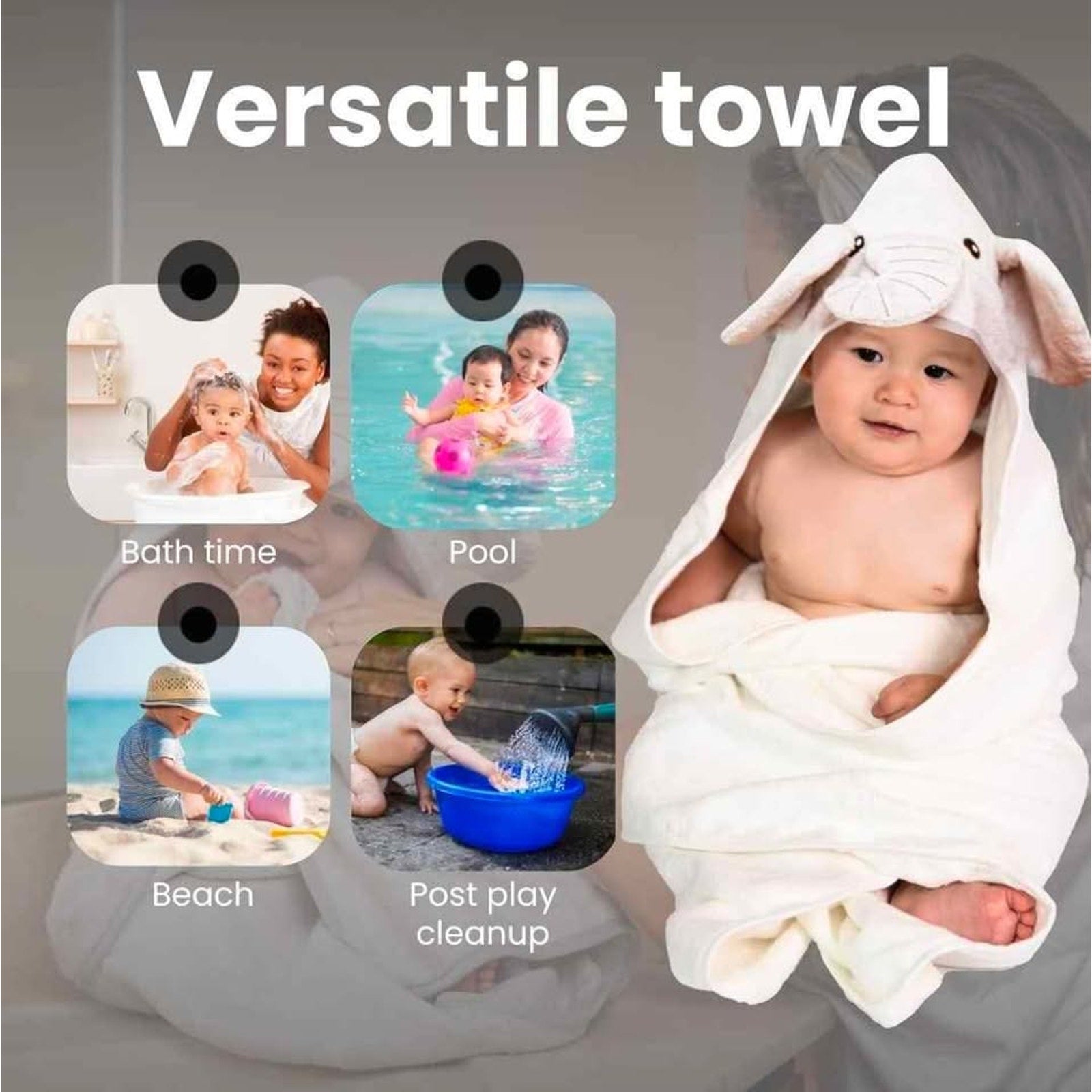Cuddling Baby Premium Hooded Towel - 500GSM Viscose derived from Bamboo Cotto