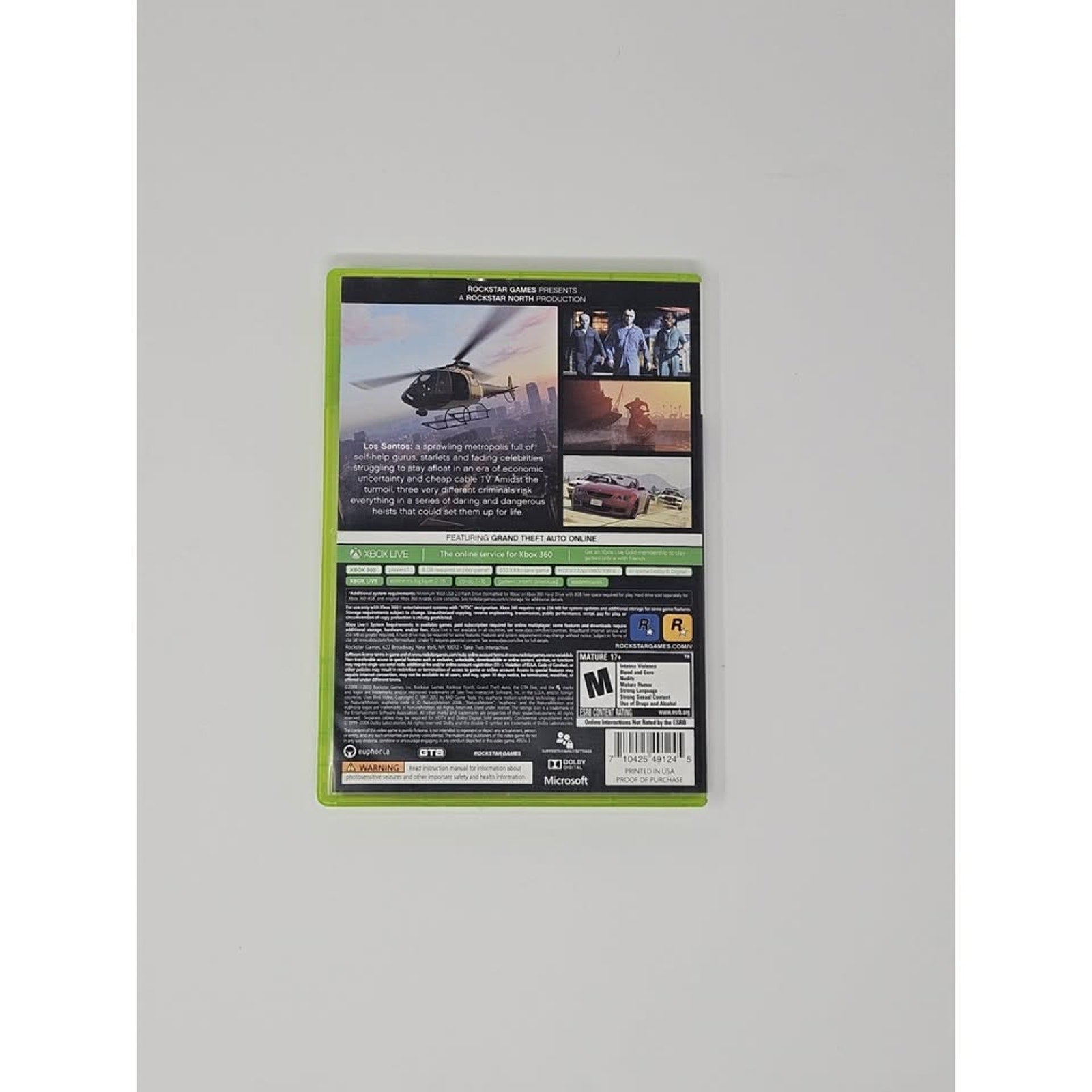 (15) Xbox 360 GTA 5 Grand Theft Auto. Game Juego Videogame