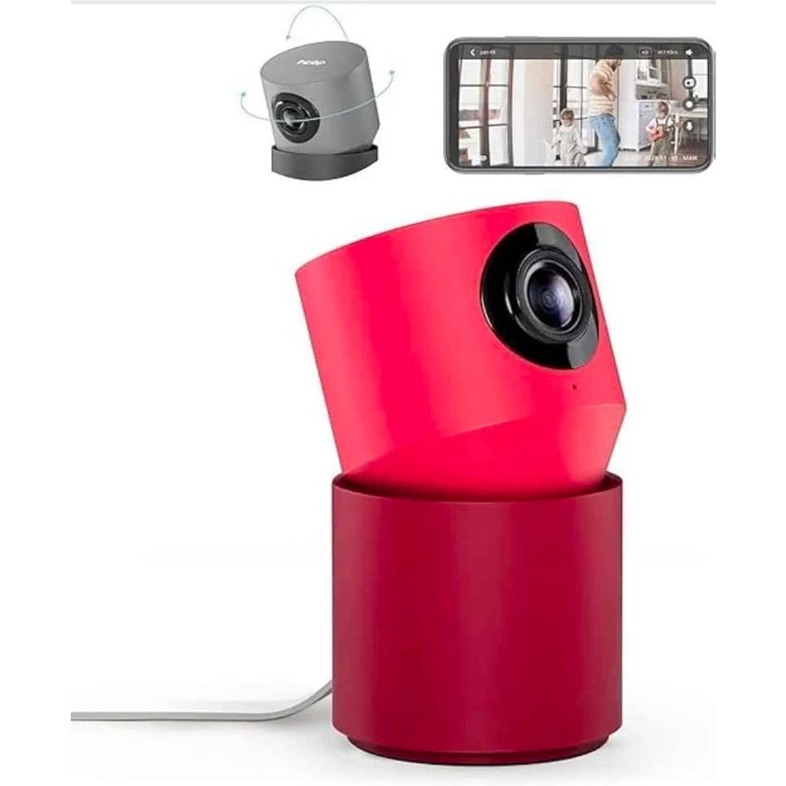Hoop Wireless HD Indoor Security Camera with 10-Second Automatic Clip Storage, Smartphone App, Night