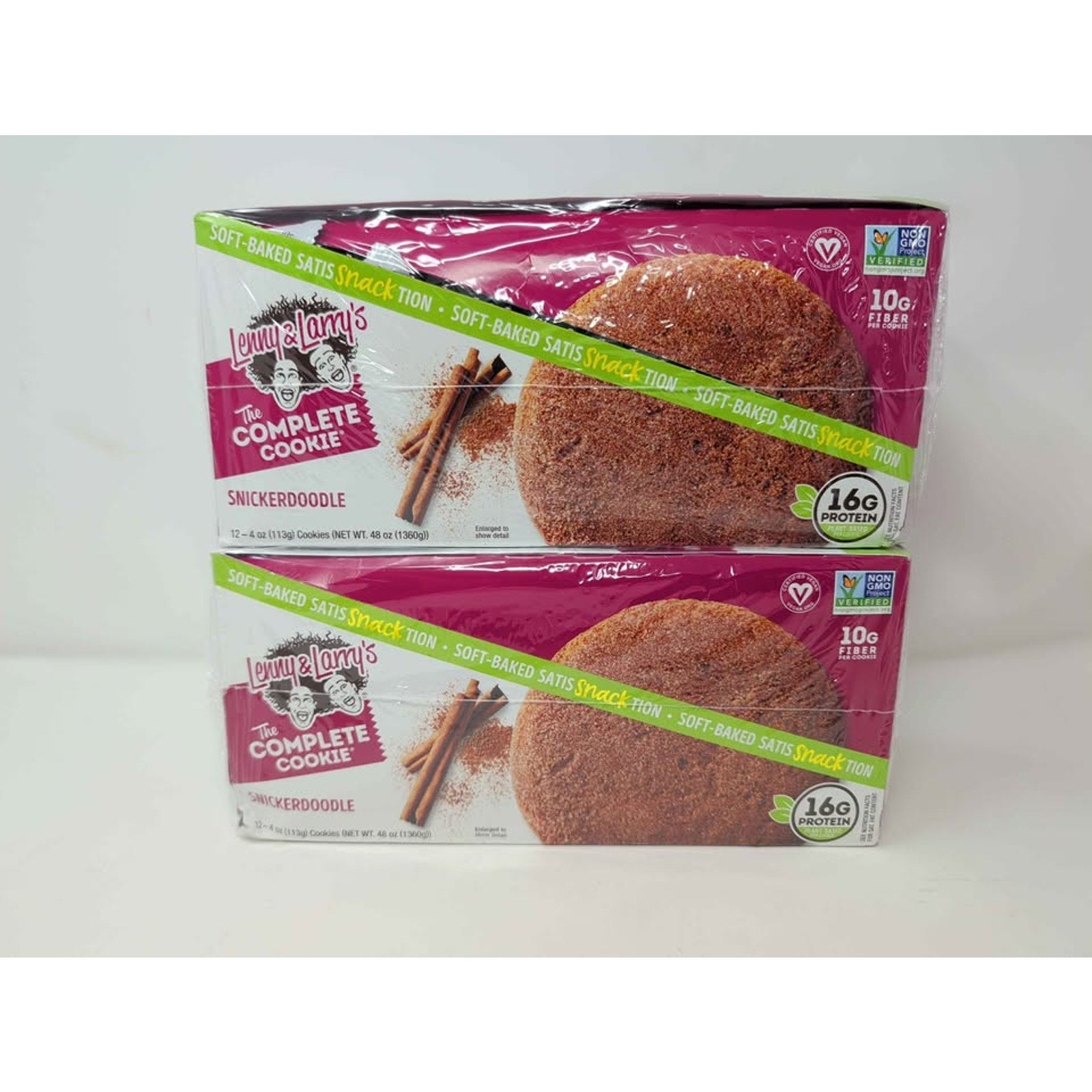 Lenny & Larry's Protein Cookie 16g protein.10g fiber peanut butter. Chocolate chip, Cinnamon