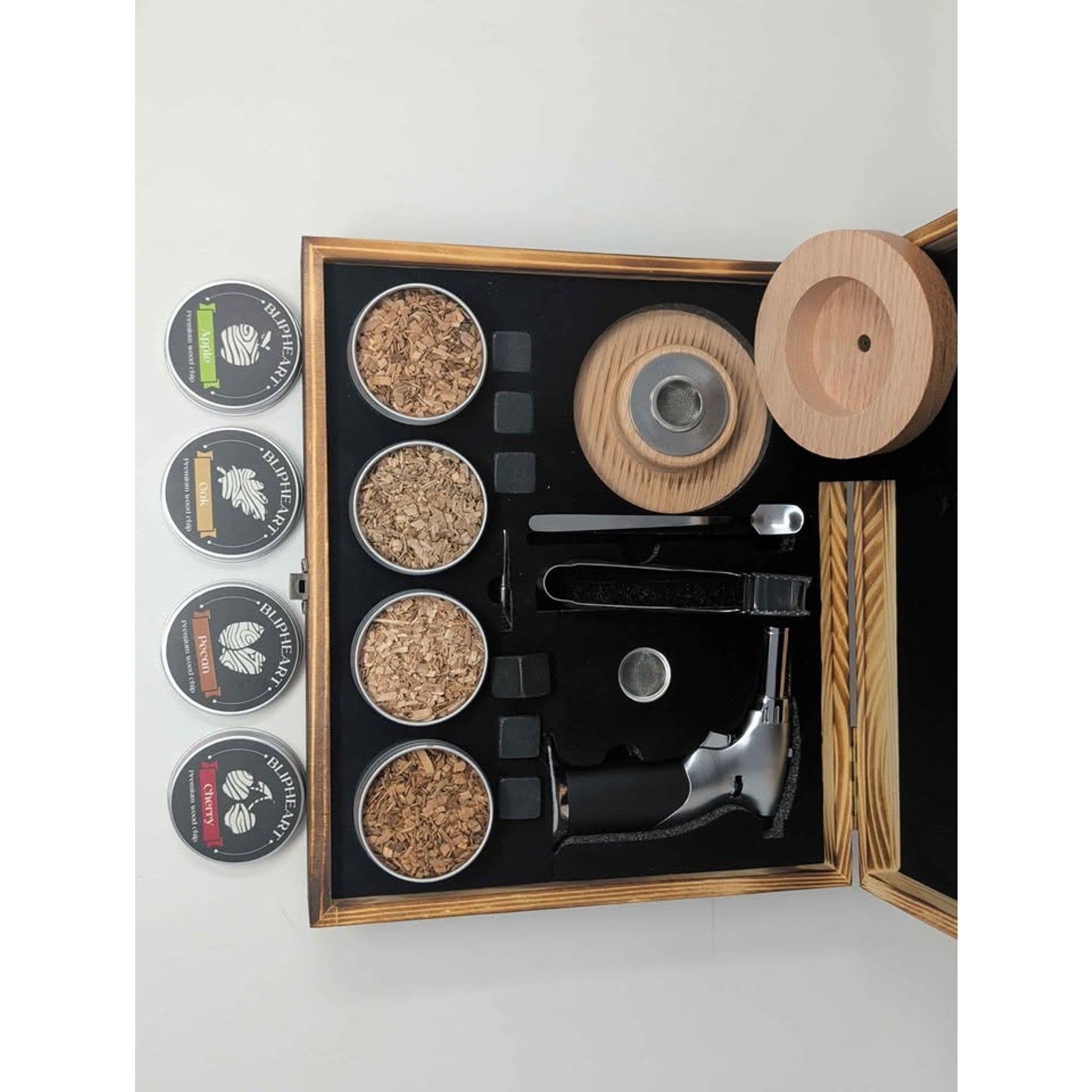 Cocktail Smoker Kit with Torch - 19-Piece Whiskey - Bourbon Smoking Set, 4 Wo...