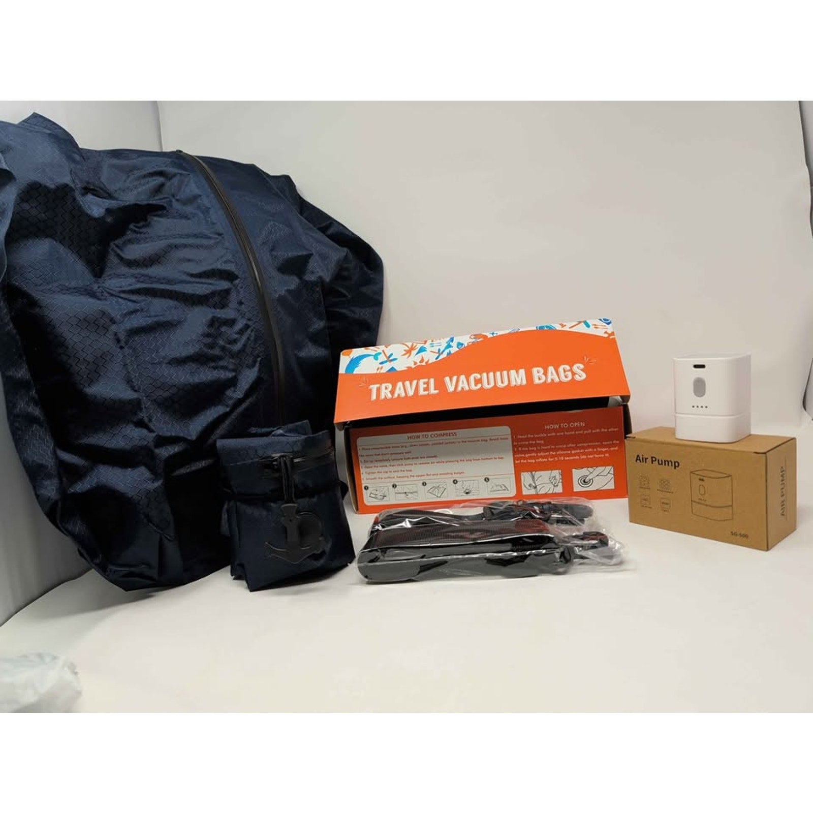 2PACK Travel Vacuum Bags With Wireless Pump Airtight & Waterproof For Traveling