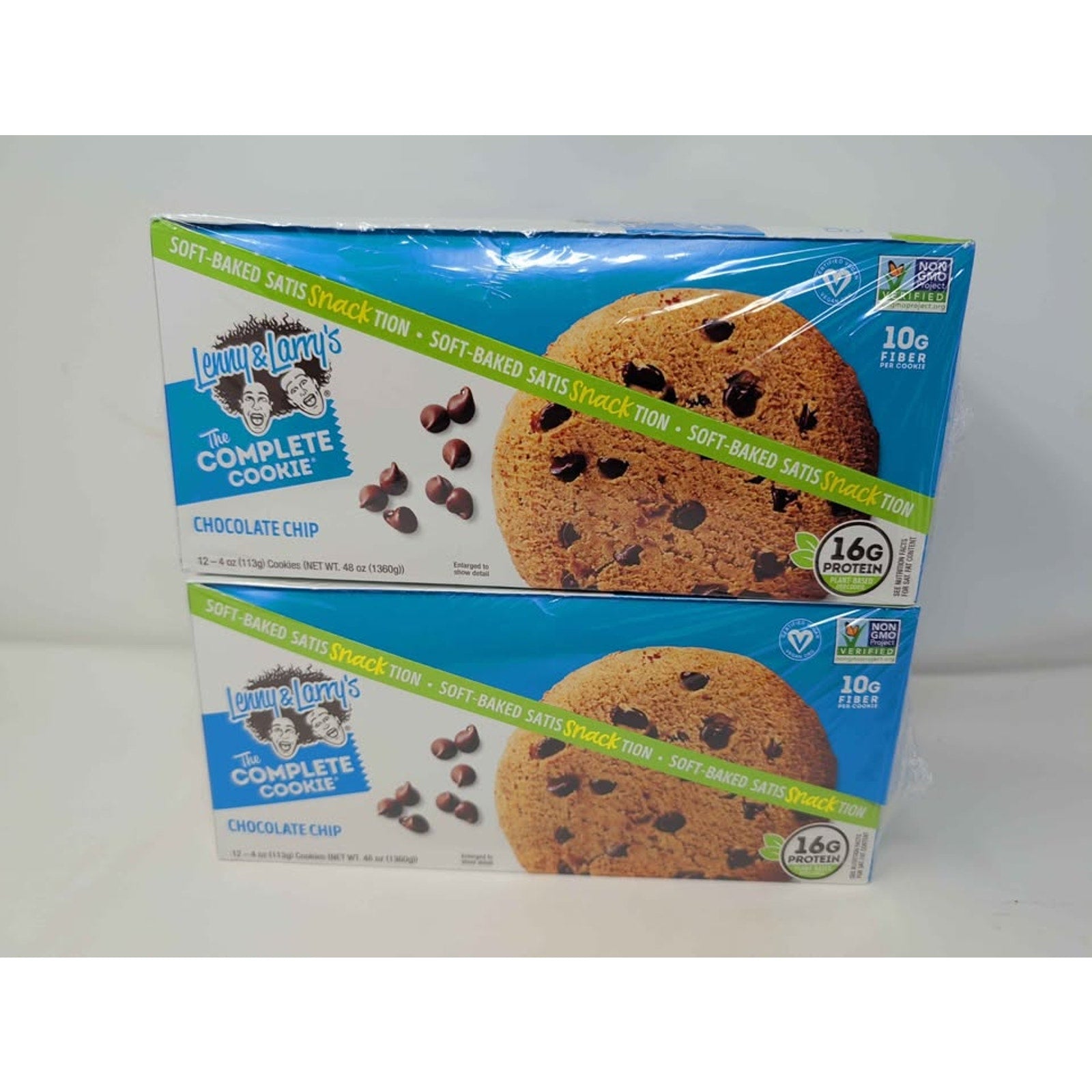 12 pack Lenny & Larry's Protein Cookie 16g protein.10g fiber peanut butter. Chocolate chip, cinammon