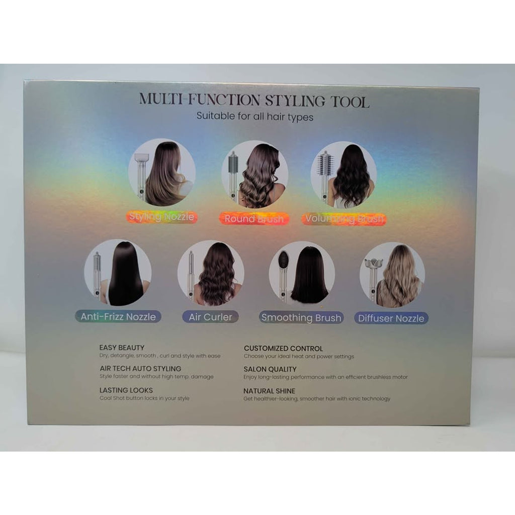 8-in-1 High-Speed Hair Dryer Brush Set - Ionic Hot Air Styler, Auto Curlers