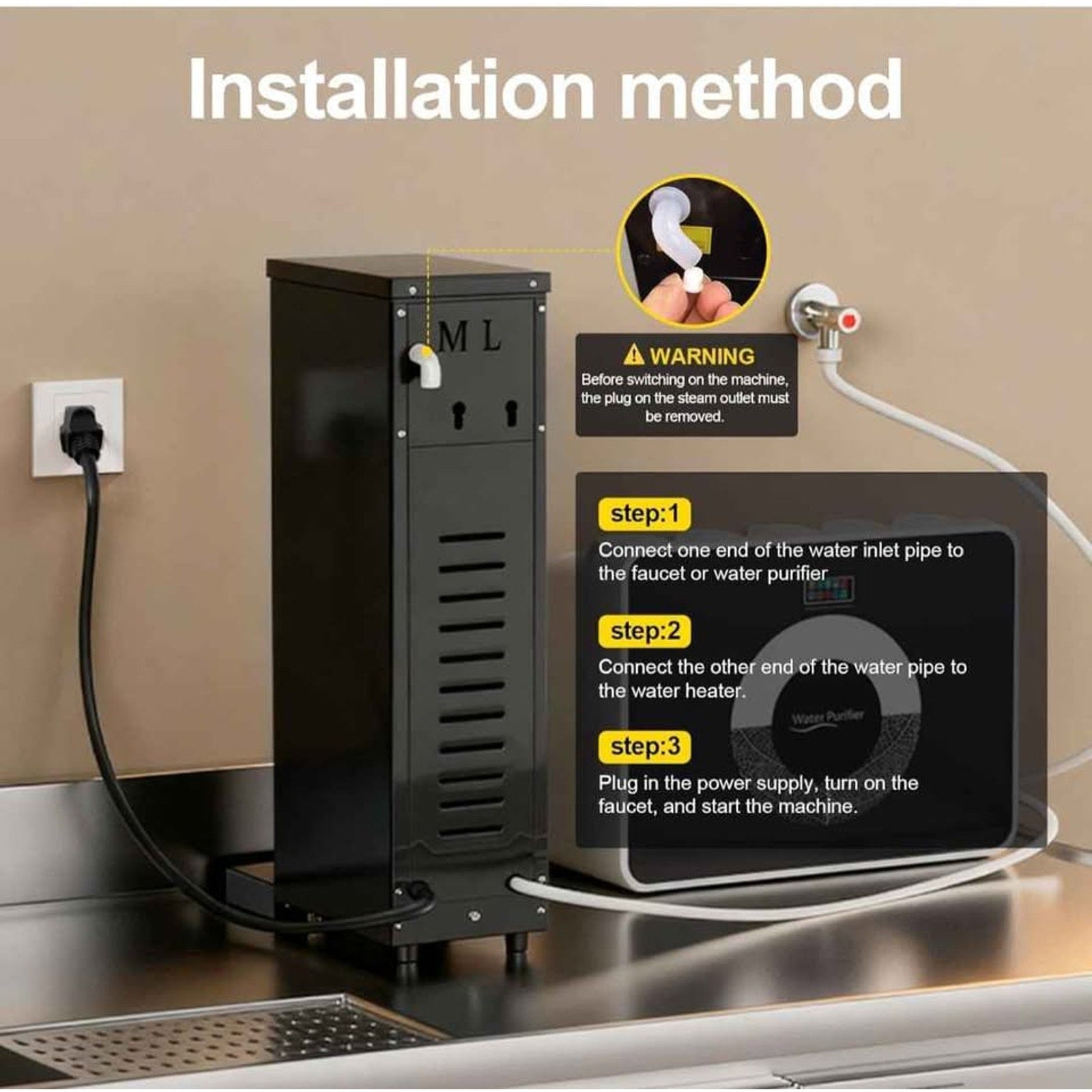Brand new Commercial Hot Water Dispenser, 8.45 Qt. NUEVO boiler de agua professional