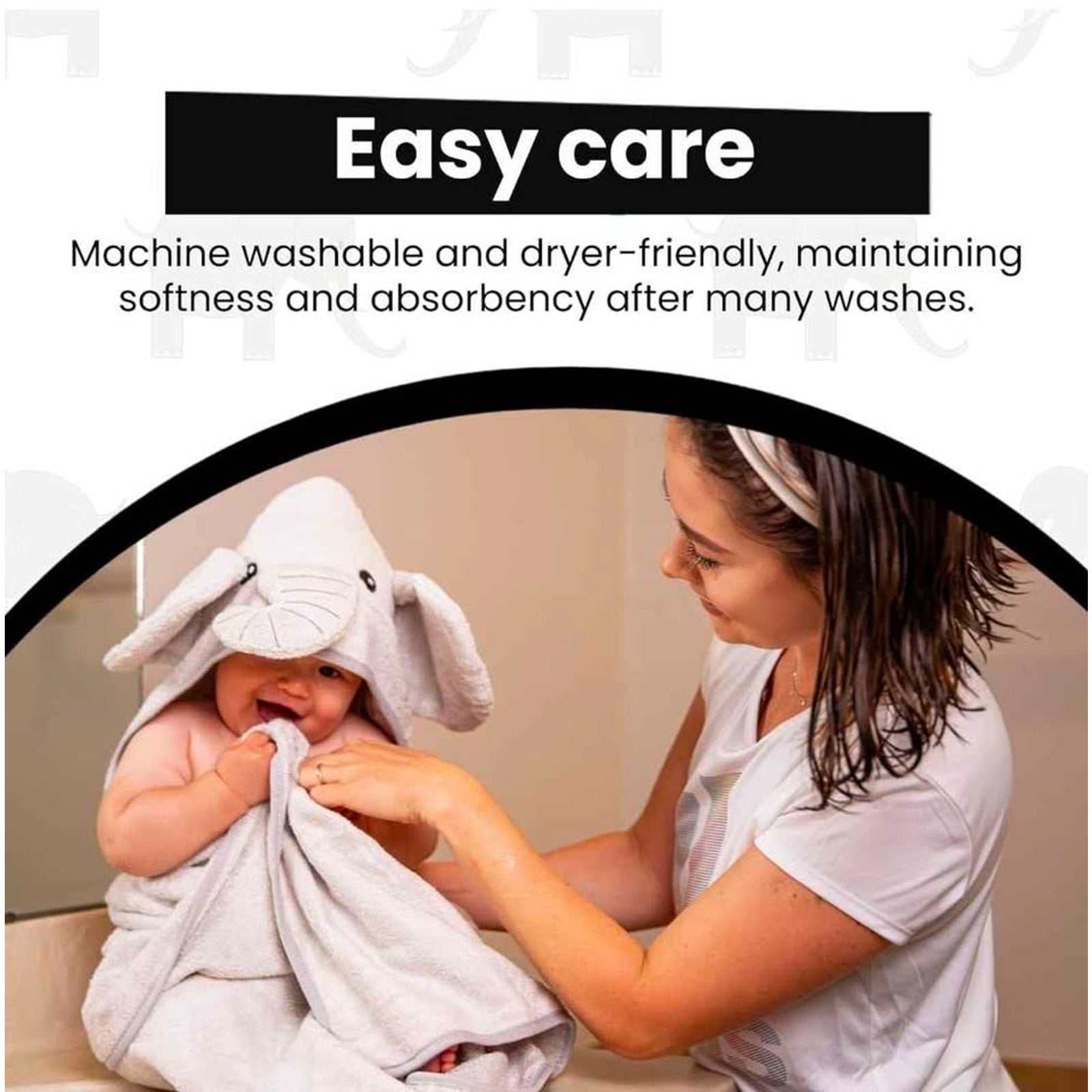 Premium Hooded Towel - 500GSM Viscose derived from Bamboo Cotton Baby Towels - Ultra Soft & Absorben