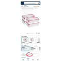 Sterilite 4 Pack Food Storage Container, Ultra-Seal Airtight Snapware with Lids, 16 Cup