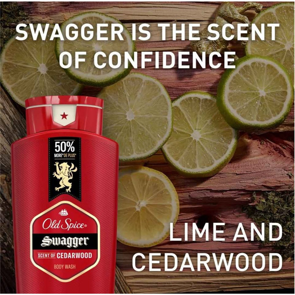 Old Spice Red Collection Swagger Scent Men's Body Wash, 24 fl oz, Pack of 4