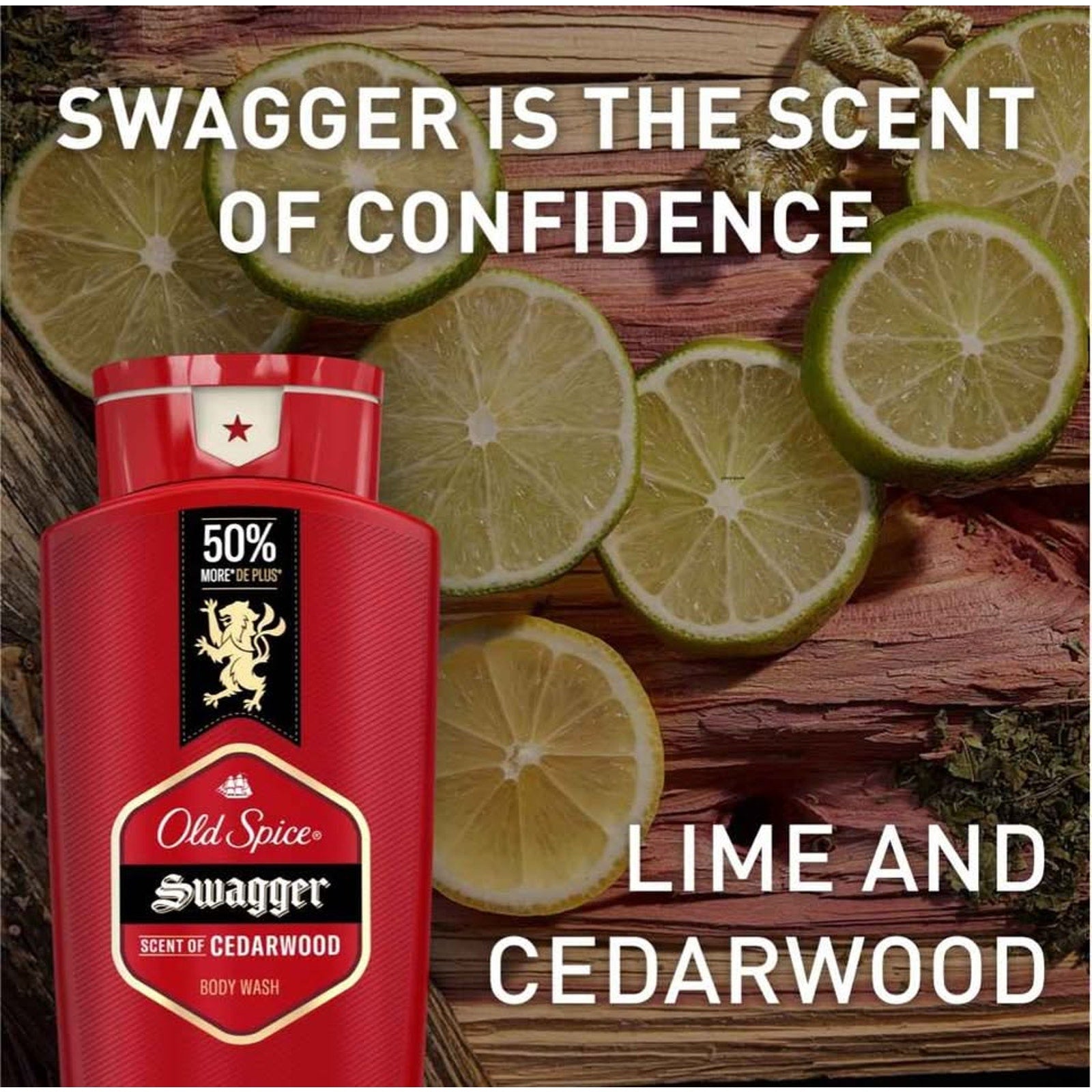 Old Spice Red Collection Swagger Scent Men's Body Wash, 24 fl oz, Pack of 4