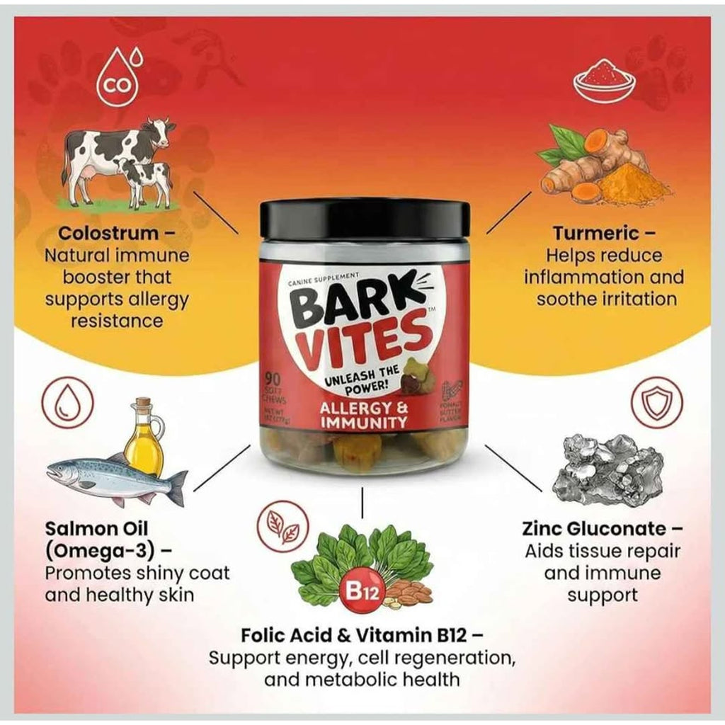Dog treats. Hip & joint. Allergy & Immunity. 14-1 multivitamin Feb 2/2027
