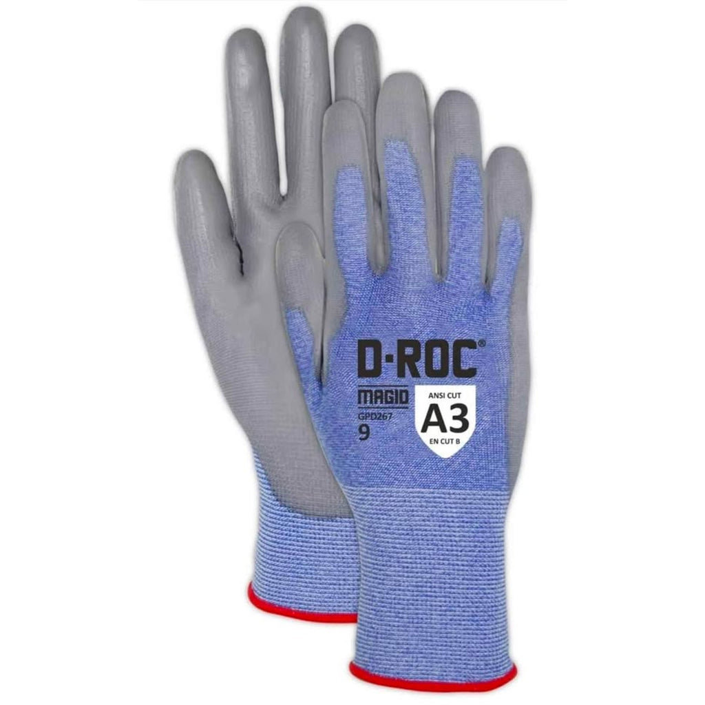 MAGID D-ROC ANSI A3 Touchscreen Compatible PU Coated Work Gloves, 12 Pairs, Size 6/XS, GPD267