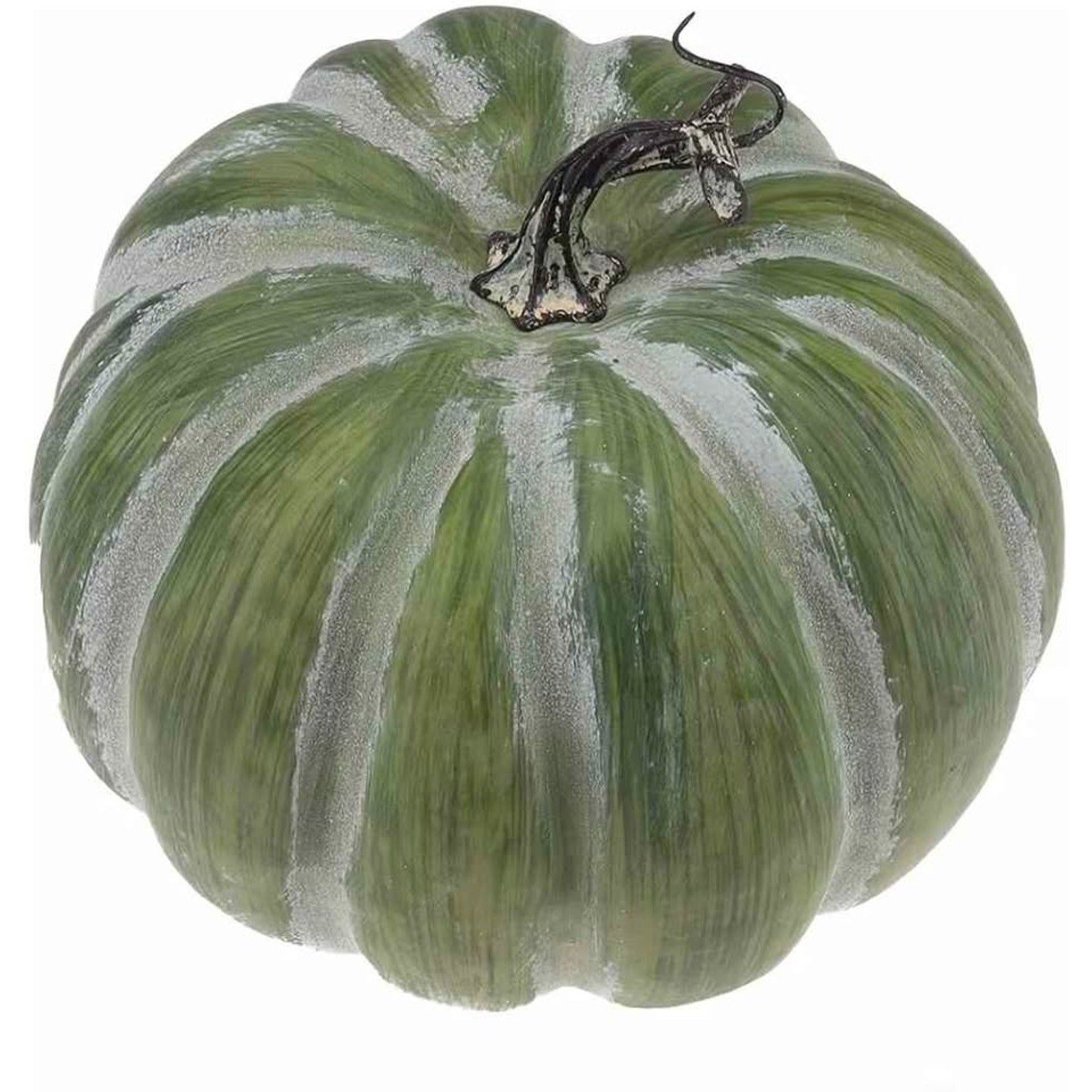 Woration 8.4 Inch Large Green Fake Halloween Pumpkins Artificial Cushaw Faux Autumn Fall Pumpkin Par