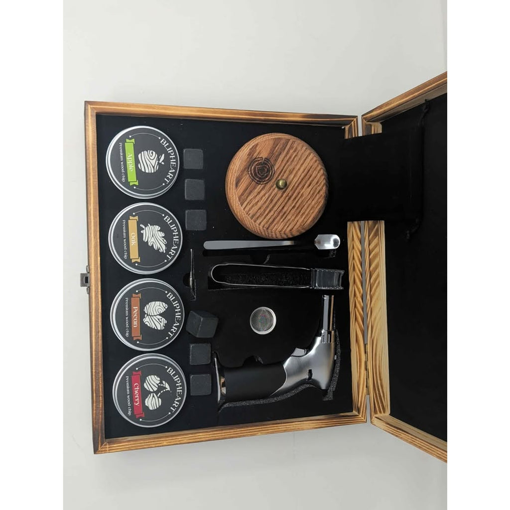 Cocktail Smoker Kit with Torch - 19-Piece Whiskey - Bourbon Smoking Set, 4 Wo...