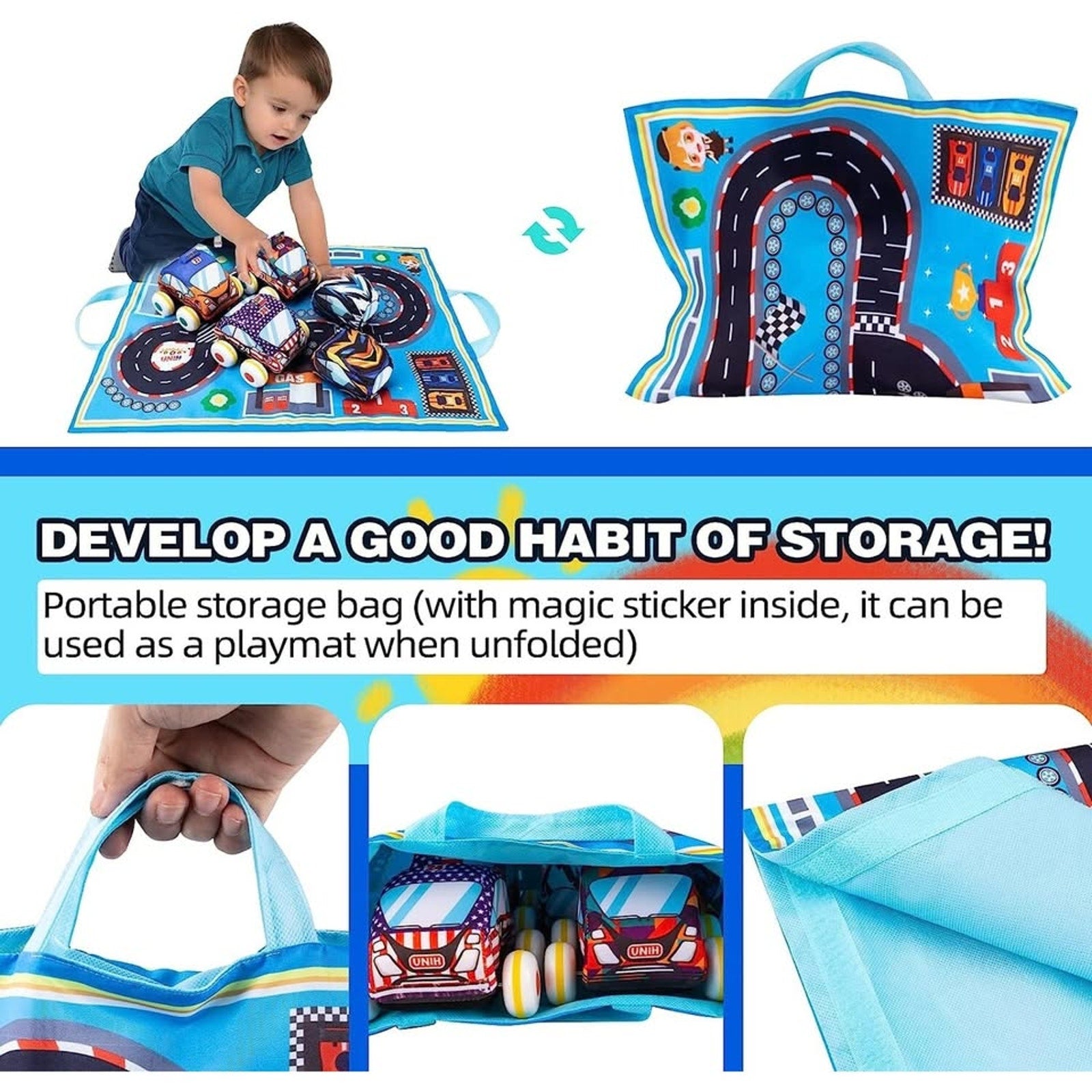 Pull Back Cars for Toddlers 1-3, Vehicles Toy for 1 Year Old Boy,6 Pieces Push a