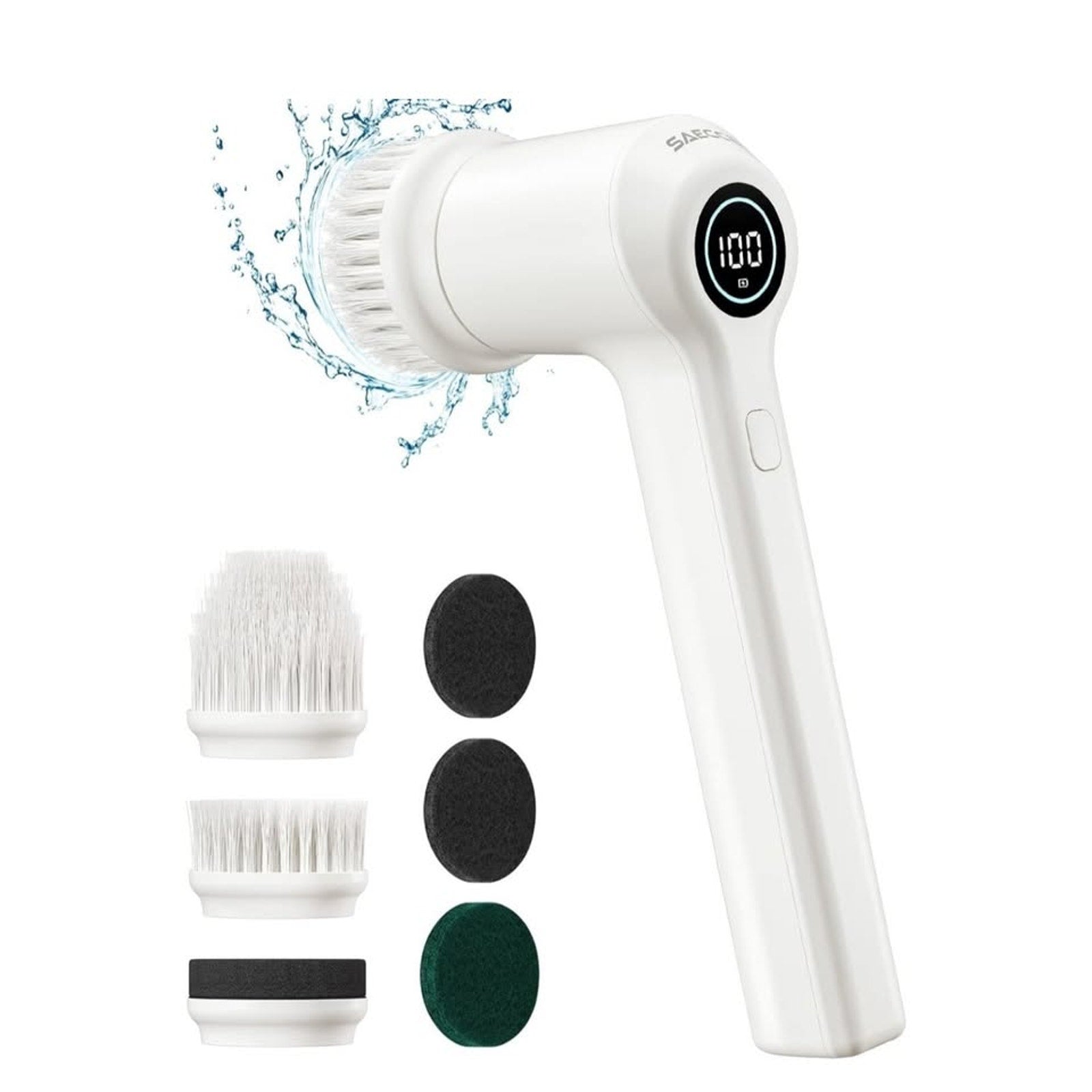 Electric Spin Scrubber Cordless Power Cleaning Brush with 6 Replaceable Heads