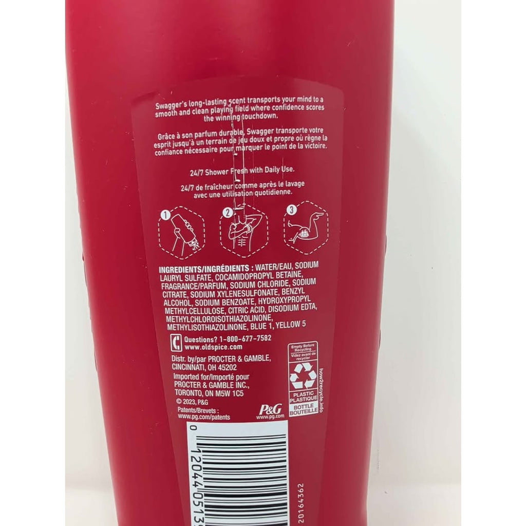 Old Spice Red Collection Swagger Scent Men's Body Wash, 24 fl oz, Pack of 4