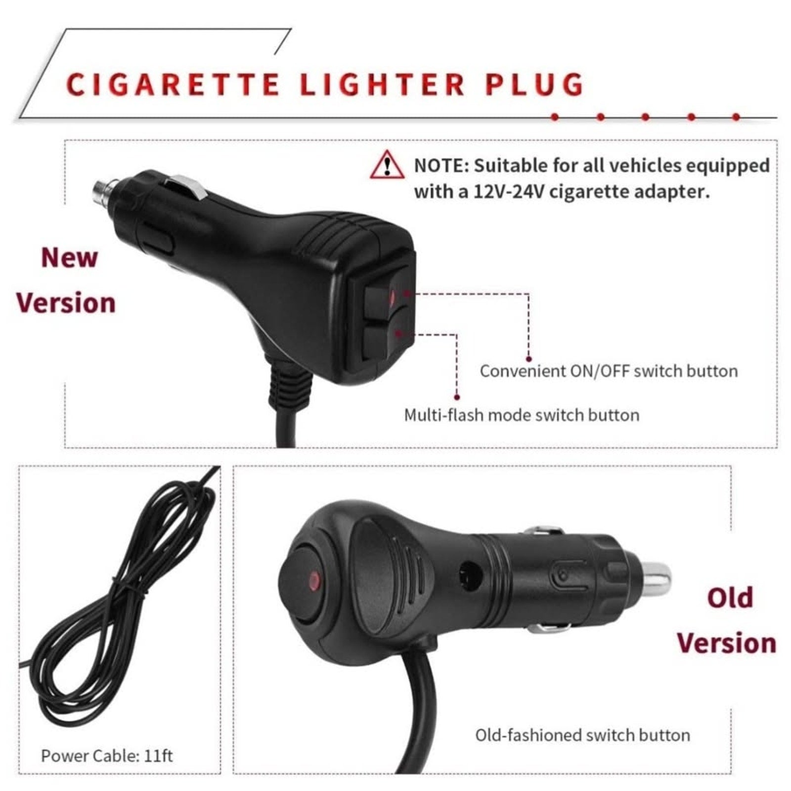YITAMOTOR 36 Inch Emergency Strobe Light For Car, Suv, Truck