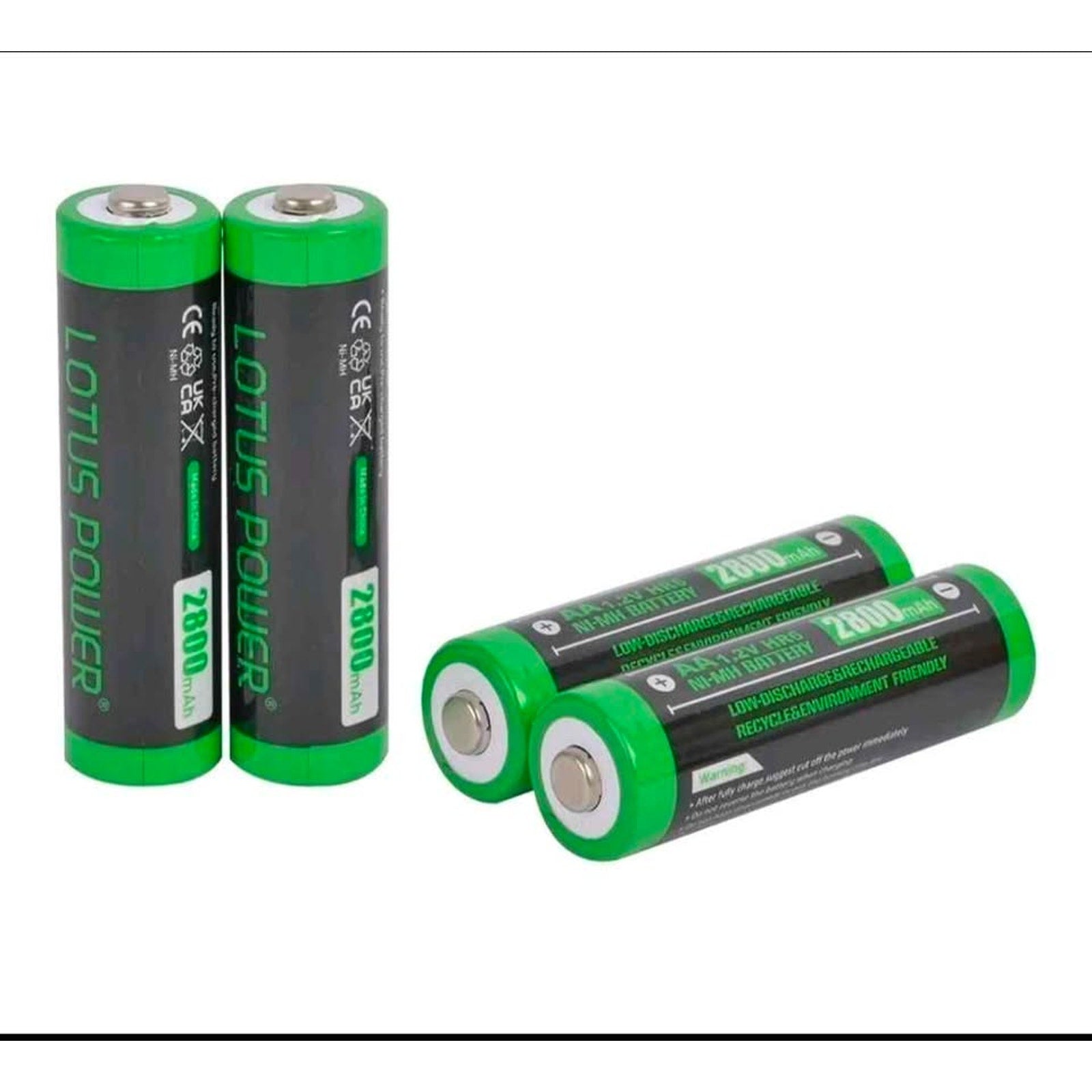 Universal 4 Slot Battery Charger & 1.2 V Ni-MH AA Batteries Set, LCD AA Charger