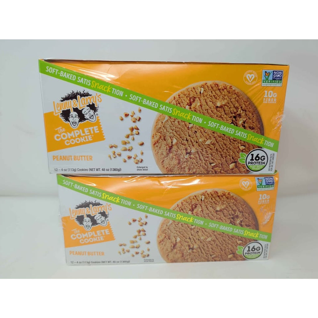 Lenny & Larry's Protein Cookie 16g protein 10g fiber. Chocolate chip. Peanut butter. Cinnamon
