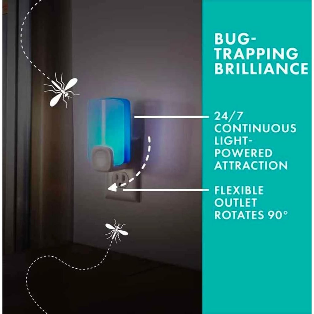 STEM Indoor Fruit Fly  Light Trap,  2 Pack Plug-ins and 4 Cartridge Starter Kit