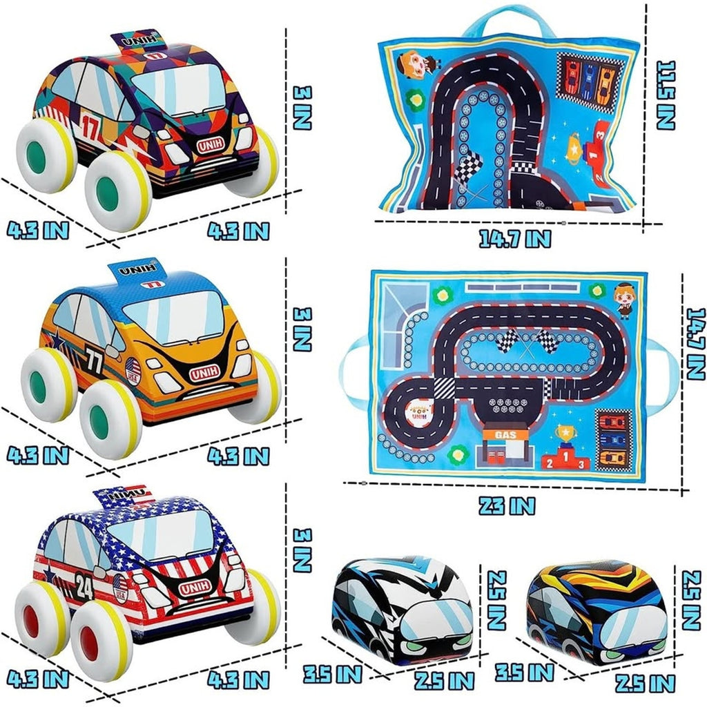 Pull Back Cars for Toddlers 1-3, Vehicles Toy for 1 Year Old Boy,6 Pieces Push a