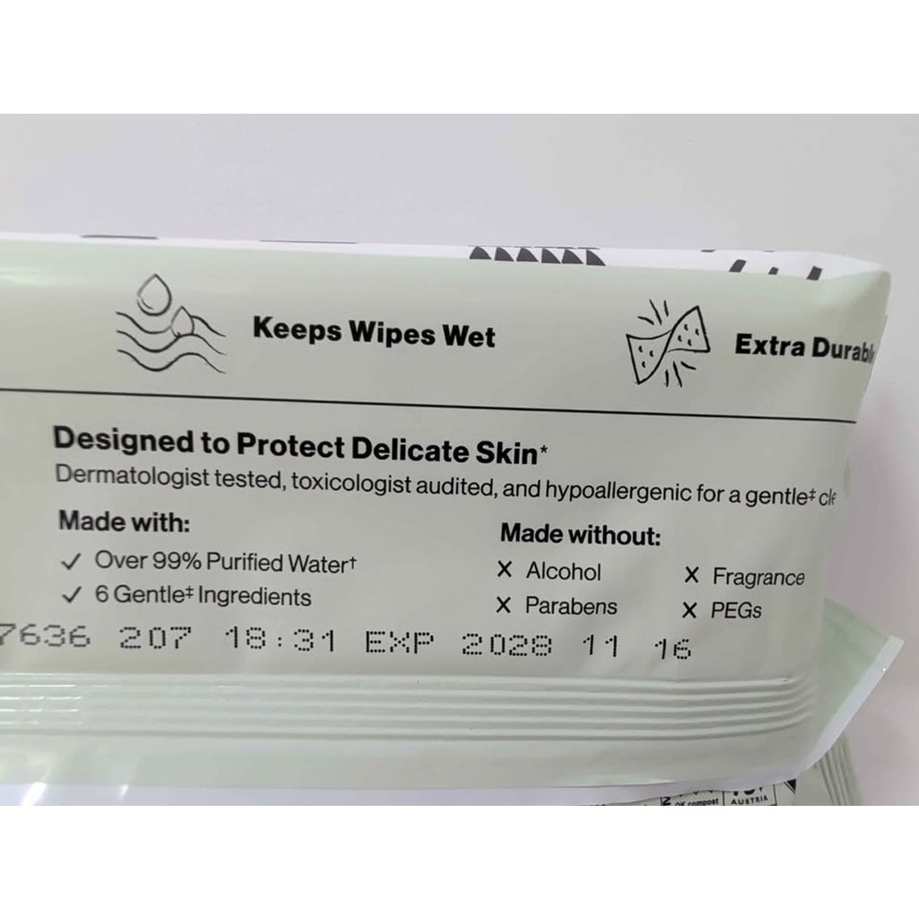 The Honest Company Hypoallergenic Multi-Use Baby Wipes for Sensitive Skin Baby Pattern Play 576 Coun