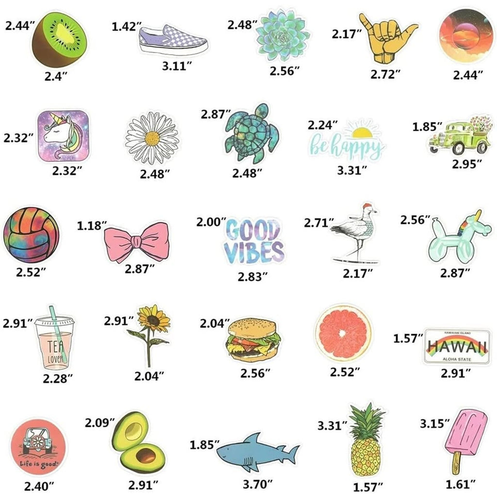 Stickers for Water Bottles, 100 Pack/PCS Cute Vsco Vinyl Aesthetic Waterproof...