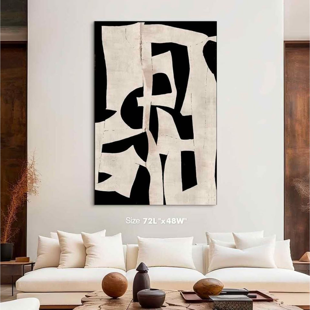 Framed Wall Art Living Room Decor Picture for Bedroom Dining Room Paintings Mens Office Decor Black