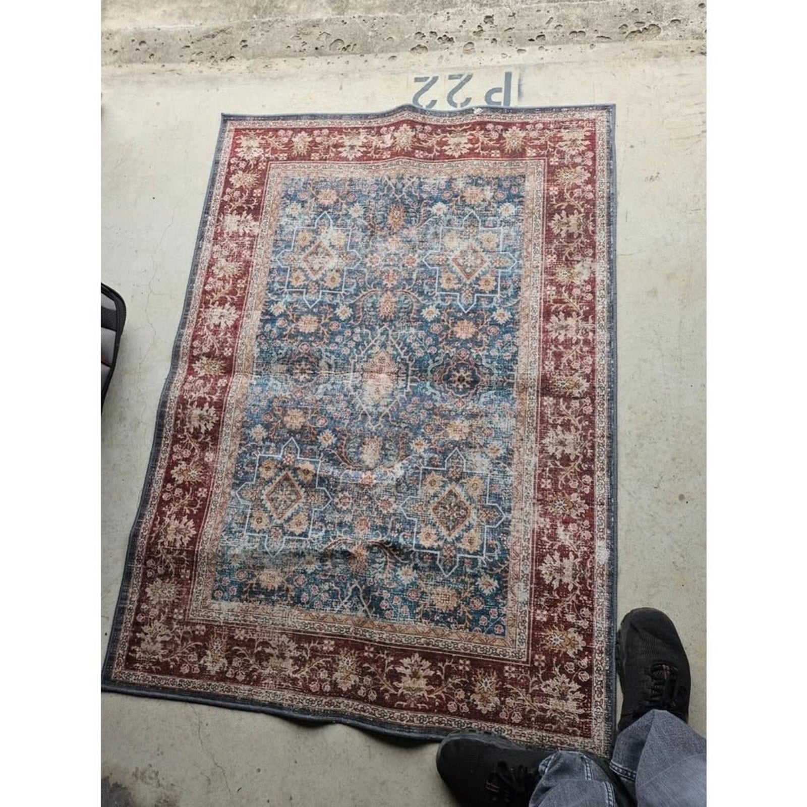 (150) Juego De Pandora Alexander Alfombra tradicional azul de 90 x 150 cm