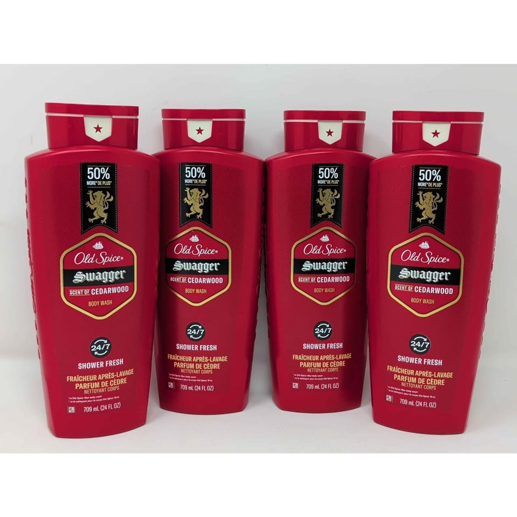 Old Spice Red Collection Swagger Scent Men's Body Wash, 24 fl oz, Pack of 4