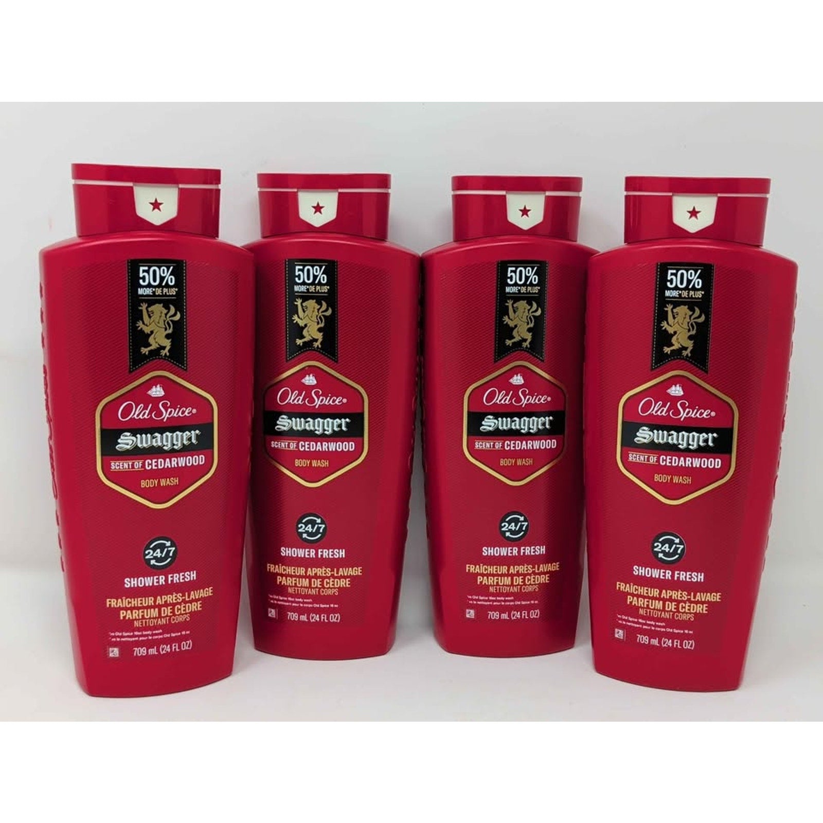 Old Spice Red Collection Swagger Scent Men's Body Wash, 24 fl oz, Pack of 4