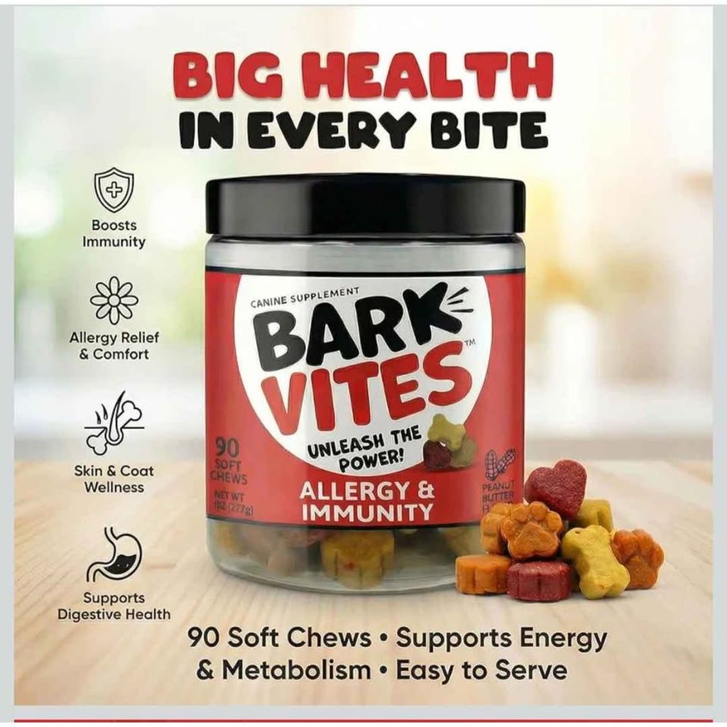 Dog treats. Hip & joint. Allergy & Immunity. 14-1 multivitamin Feb 2/2027