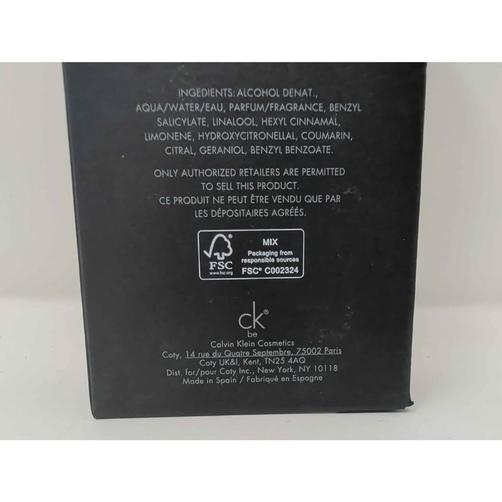CALVIN KLEIN BE EDT SP 6.7oz 200ML.