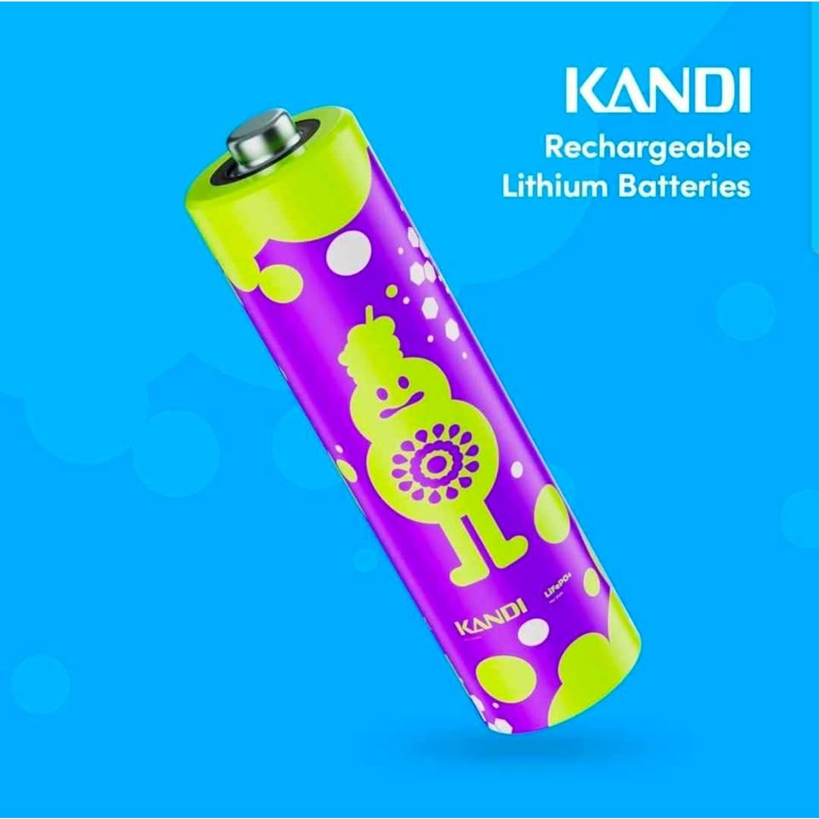 [12 Pack] Kandi AA Lithium Rechargeable Batteries 12 Pack, 1.5V