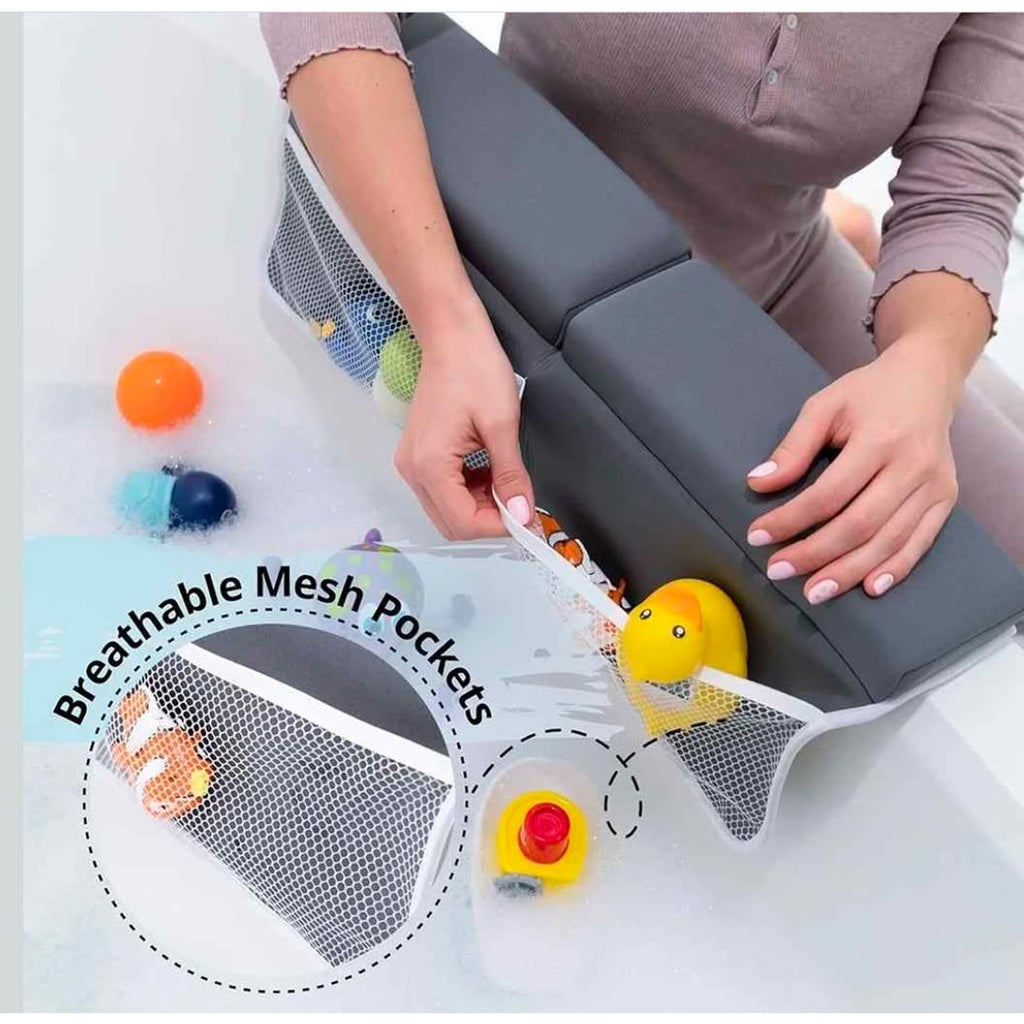 Bath Kneeler and Elbow Rest Pad Set - 2PC Premium Baby Bath Mat Set - Non-Slip Kneeling Pad with Sto
