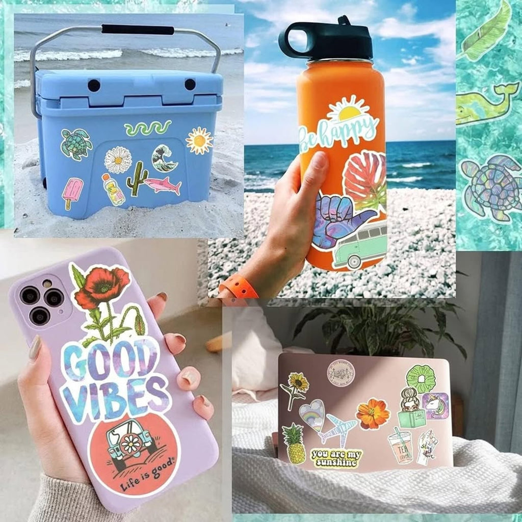 Stickers for Water Bottles, 100 Pack/PCS Cute Vsco Vinyl Aesthetic Waterproof...
