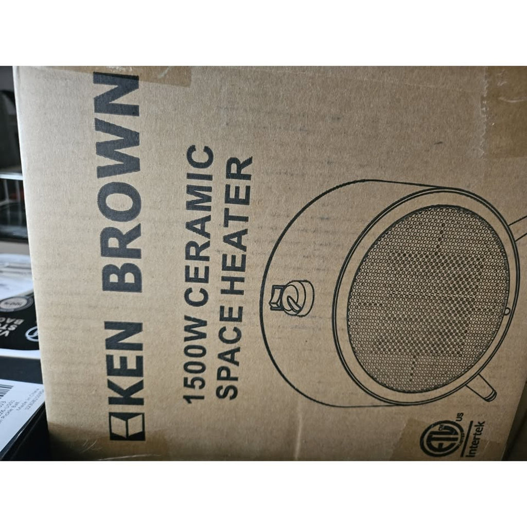 KEN BROWN Space Heater for Indoor Use White, 1500W/900W Electric Desk Heaters...